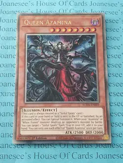 SUDA-EN009 Queen Azamina Quarter Century Rare Yu-Gi-Oh Card 1st Edit New NM/LP - Image 2