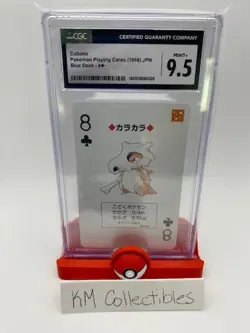 *CGC 9.5* #104 Cubone 8 of Clubs 1998 Japanese Pokemon Playing Cards Blue Deck - Image 3