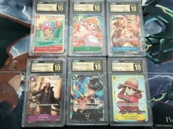One Piece Mcdonalds 2025 Promo Card Game Complete Set Japanese CGC PRISTIN 10 - Image 1