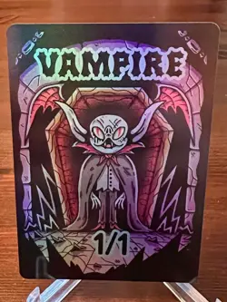 Wizard Of The Barge Magic The Gathering Foil Vampire 1/1 Token Kickstarter - Image 1