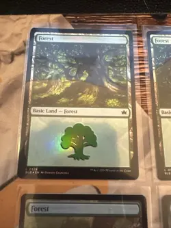 MTG Bloomburrow Forest Foil Lot Of 4 Full Art Seasons! - Image 3