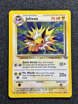 Pokemon Card Jolteon 4/64 Jungle Set Holo Rare WOTC Vintage TCG 1999 LP - Image 2