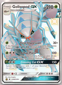 Pokemon Card Golisopod GX SV48/SV94 Hidden Fates Holo Full Art - Image 1