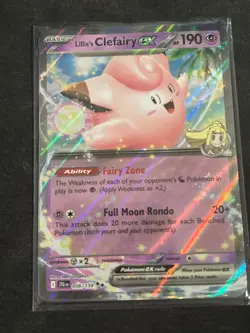 Pokemon TCG Lillie's Clefairy ex 056/159 Ultra Rare Journey Together NM/M - Image 1