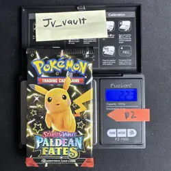 22.3g! HEAVY Paldean Fates Booster Pack Pokemon TCG - Mint - Pikachu Art - Image 1