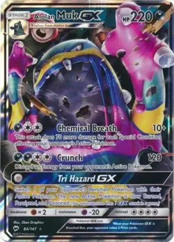 Pokemon - Alolan Muk GX - 84/147 - Ultra Rare - Sun & Moon Burning Shadows - LP - Image 1