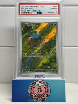 Pokemon Bulbasaur 166/165 Illustration Rare 151 #166 GEM MINT PSA 10 - Image 1
