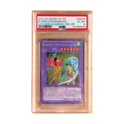 YU GI OH PSA 6 ELEMENTAL HERO FLAME WINGMAN LCGX-EN045 LC2:DUEL ACADEMY YEARS - Image 1