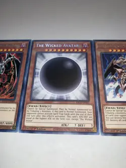 Yugioh Wicked Gods Set - Eraser + Dreadroot + Avatar - Rare KICO 1st Edition HOT - Image 4