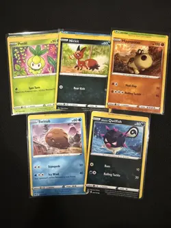 Miscut Misprint Pokemon Card Lot - SWSH Era Sword And Shield - Mint Rare 5 cards - Image 1