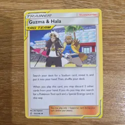 Pokemon TCG Guzma Hala Cosmic Eclipse Trainer Supporter Card 193/236 Pack Fresh - Image 1