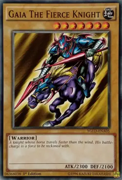 YGLD-ENA05 GAIA THE FIERCE KNIGHT COMMON 1ST EDITION YuGiOh CARD - Image 1