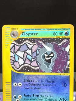 Pokemon Card Cloyster 42/165 Expedition Rare Reverse Holo WOTC Played - Image 2