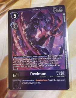 Digimon Card Game Devimon EX10-046 C Alt Art Sinister Order Limited Foil - Image 1