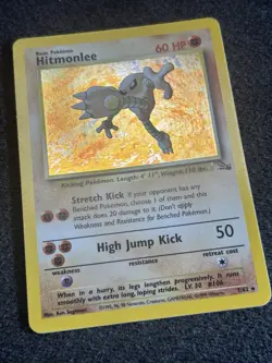 Hitmonlee 7/62 Fossil Set Holo Rare Vintage Pokemon Card 1999 WOTC NM/VLP - Image 2