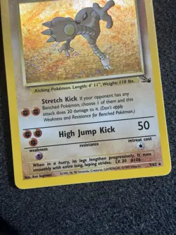 Hitmonlee 7/62 Fossil Set Holo Rare Vintage Pokemon Card 1999 WOTC NM/VLP - Image 3