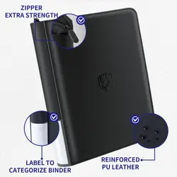 Toploader Binder for TCG, Trading & Sports Cards - 9-Pocket Ringless Design H... - Image 3