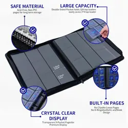 Toploader Binder for TCG, Trading & Sports Cards - 9-Pocket Ringless Design H... - Image 4