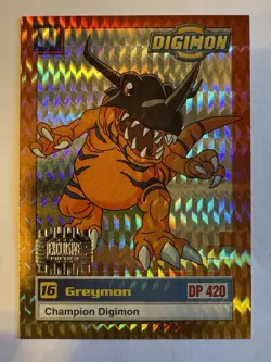 1999 Digimon Card Greymon #16 HOLO 19 of 34 - Image 1