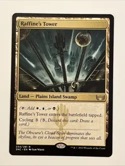 Magic The Gathering Raffine's Tower - Plains Island Swamp Tri Land - Image 1
