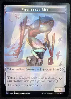 mtg magic EMBLEM Koth, Fire of Resistance FOIL ENGLISH Phyrexian Mite Token 1/1 - Image 2