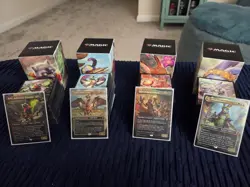 MTG Bloomburrow Commander Deck Set of 4 w/ Ultra Pro Deck Box & Sleeves - Image 1