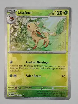Leafeon (Poke Ball) 005/131 Holo Rare SV: Prismatic Evolutions NM Engish Pokemon - Image 1