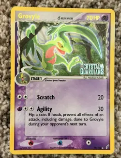 Pokemon Grovyle 19/100 DELTA SPECIES, Reverse Holo Stamp - Image 1