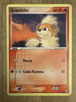 Growlithe 64/112 Pokemon - EX FireRed & LeafGreen - LP ITALIAN - Image 1