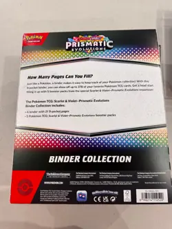3x Pokemon TCG: Scarlet & Violet Prismatic Evolutions Binder Collection New - Image 2