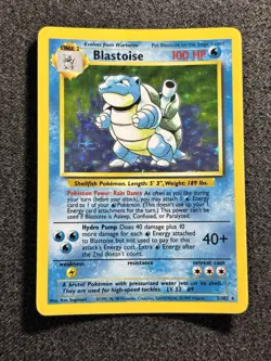 Pokemon TCG Blastoise 2/102 Base Set 1999 WOTC Vintage Holo Rare MP - Image 1