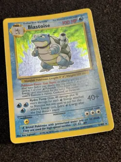 Pokemon TCG Blastoise 2/102 Base Set 1999 WOTC Vintage Holo Rare MP - Image 2