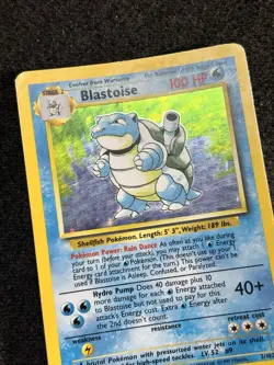 Pokemon TCG Blastoise 2/102 Base Set 1999 WOTC Vintage Holo Rare MP - Image 3