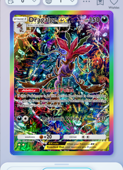 Pokemon TCG POCKET - Dragalge Rainbow Rare 2⭐, Mega-Rising, English - Image 1