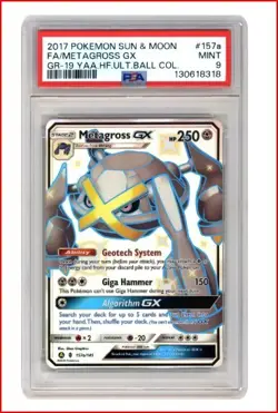 Metagross GX #157a 2017 Pokemon S&M Guardians Rising Hidden Fates Ultra Ball SR - Image 1