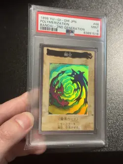 1998 Yu-Gi-Oh Polymerization Bandai 2nd Generation Japanese Holo PSA 9 - Image 1