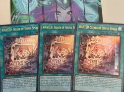 Yugioh 3x WANTED: Seeker of Sinful Spoils Ultra Rare UR RA03-EN074 1st Ed NM - Image 1