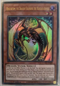YuGiOh Ringowurm, the Dragon Guarding the Hundred Apples Ultra Rare CYAC-EN029 - Image 1