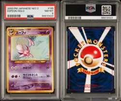 PSA 8 Espeon Holo No. 196 Neo Discovery Near MInt - Mint Japanese Pokemon Card - Image 1