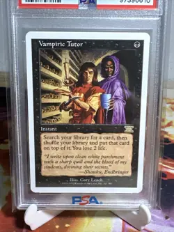Magic the Gathering 1999 6th Edition VAMPIRIC TUTOR PSA 7 - Image 3