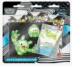 Pokemon TCG Scarlet Violet Black Bolt Tech Sticker Collection 3-Pack Blister - Image 1