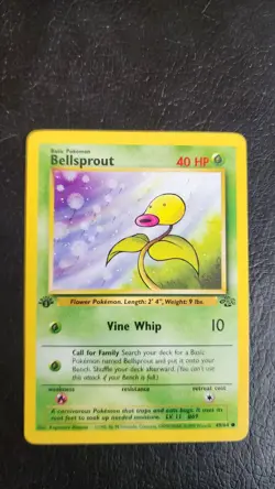 Pokemon 1st Edition Bellsprout 49/64 Weepinbell 48/64 Jungle Set Non Holo LP - Image 2