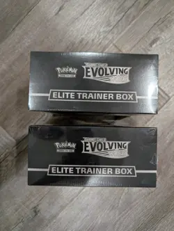 Pokemon TCG Evolving Skies ETB Elite Trainer Box Factory Sealed Set of 2 w/case - Image 4