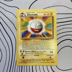 Pokemon TCG Electrode Base Set 21/102 Regular Rare LP - Image 1