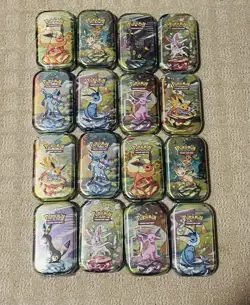 Pokemon TCG Scarlet & Violet Prismatic Evolutions Mini Tins x16 - Image 1