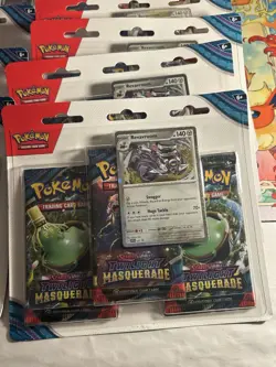 Lot Of 11 - Pokemon Twilight Masquerade SV06 3-Pack Blister (5 Snorlax, 6 Revro) - Image 2