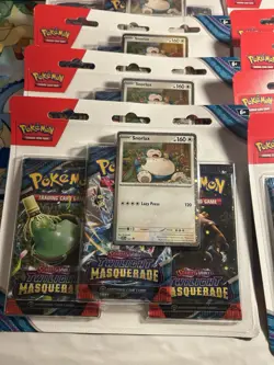 Lot Of 11 - Pokemon Twilight Masquerade SV06 3-Pack Blister (5 Snorlax, 6 Revro) - Image 5