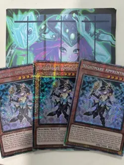 Yugioh 3x Nightmare Apprentice MP25-EN004 2025 Mega-Pack Starlight 1st Ed NM - Image 1