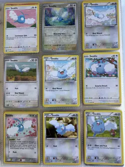 Pokemon Card Species Set Lot - 9x Unique Cards / Swablu Family 4 - Image 1