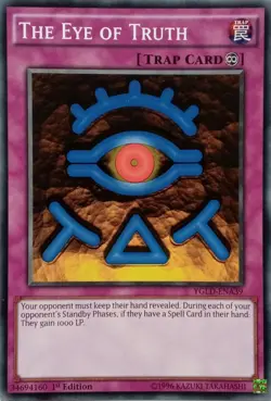 YGLD-ENA39 THE EYE OF TRUTH COMMON 1ST EDITION YuGiOh CARD - Image 1